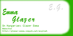 emma glazer business card